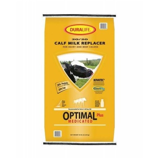20/20 Optimal Plus Medicated Calf Milk Replacer, 50-lb Bag