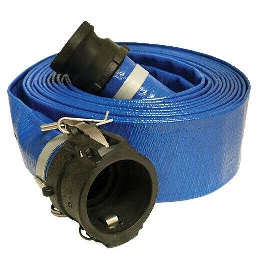 2-In x 25-Ft Standard-Duty PVC Layflat Discharge Hose Assembly