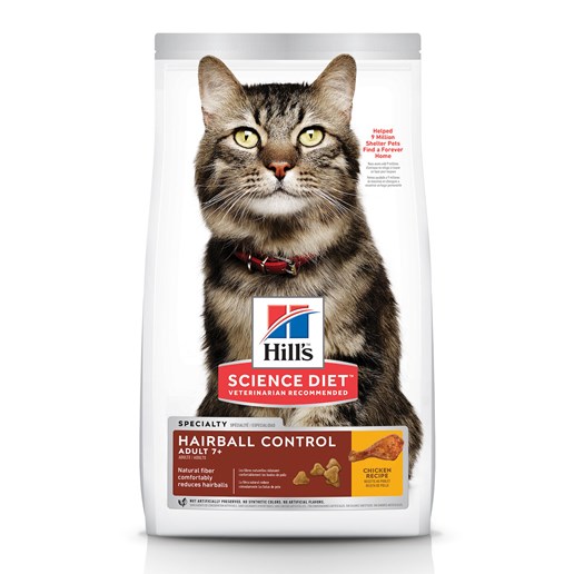 Hill's® Science Diet® Hairball Control Chicken Recipe Senior Dry Cat Food, 3.5-Lb