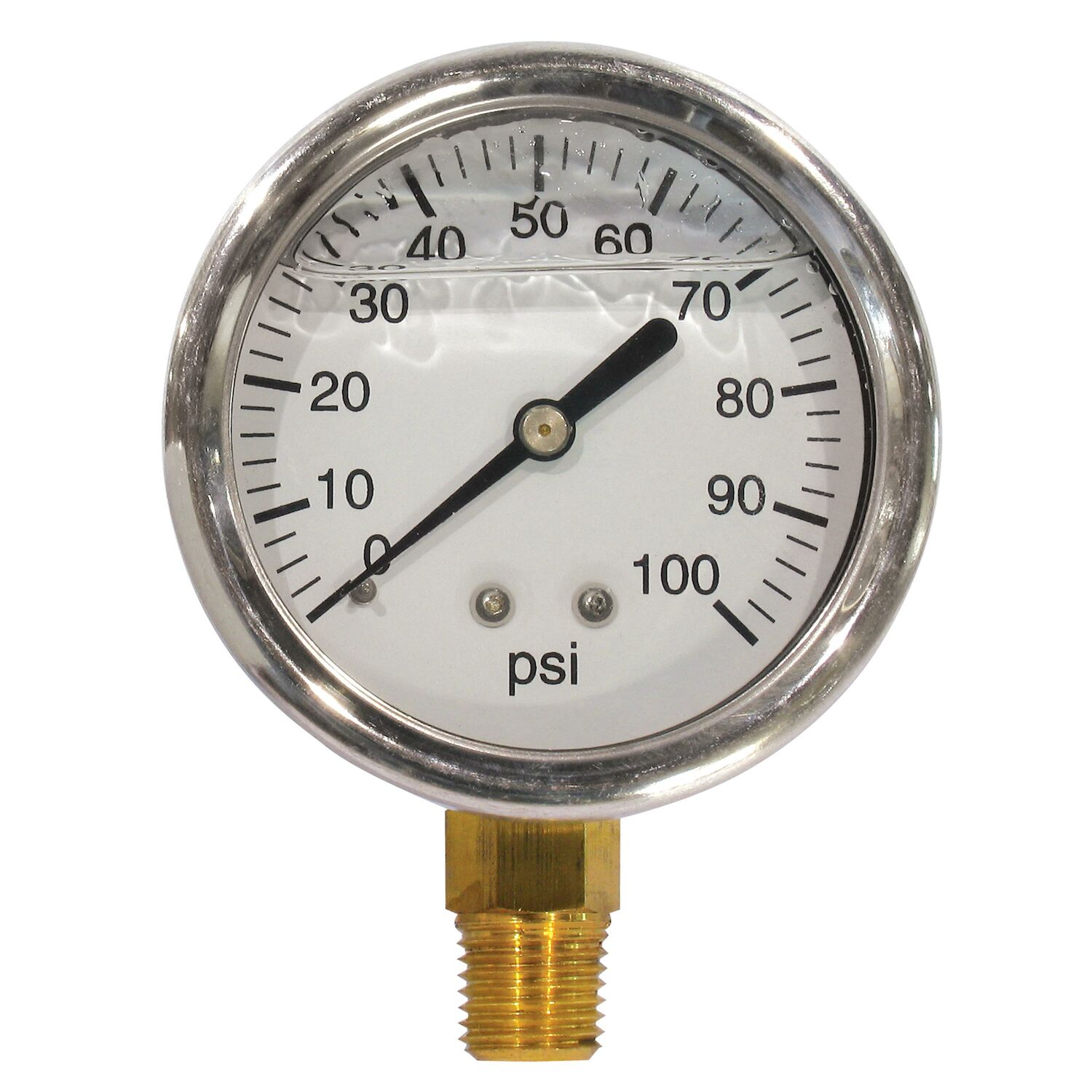 Stainless Steel Glycerin Gauge - 100 PSI