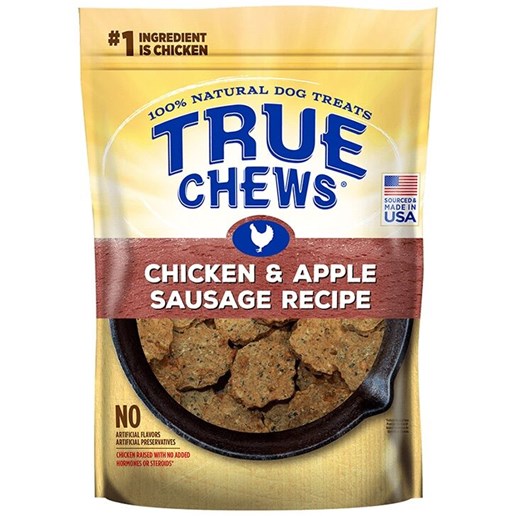Premium Chicken & Apple Sausage Recipe Dog Treats, 12-Oz