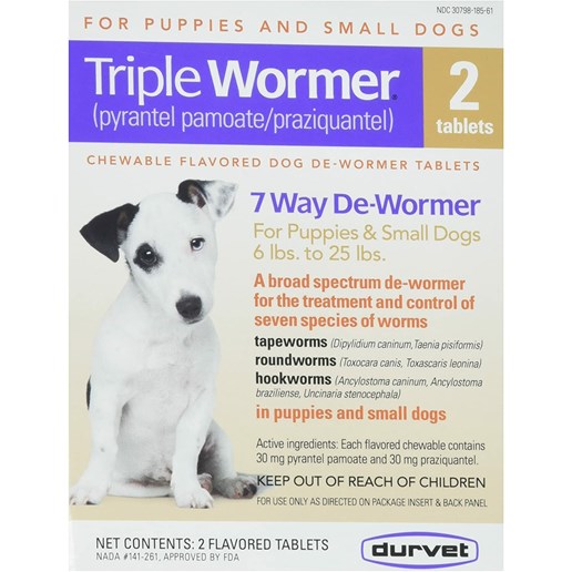 Triple Wormer® for Puppies and Small Dogs 2 Tablets