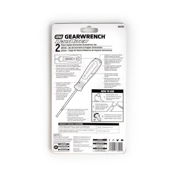 Bolt Biter™ Dual Material Extraction Screwdriver Set, 2-Pc