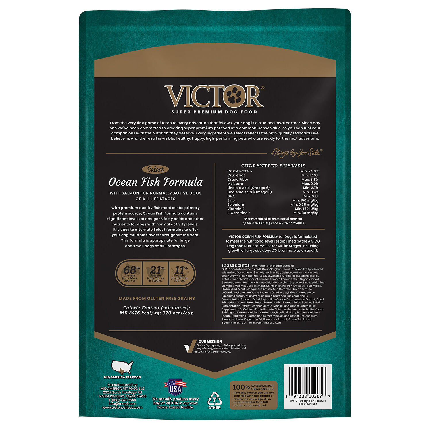 Victor Select Ocean Fish Formula Dry Dog Food, 5-Lb Bag