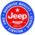 "Jeep Superior" Die Cut Embossed Tin Sign
