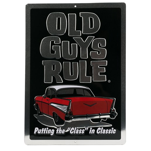 "Old Guy's Rule" Big Tin Sign