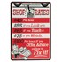 "Shop Rates" Die Cut Embossed Tin Sign