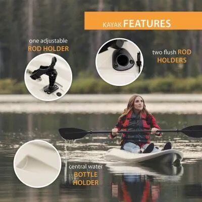 Lifetime Hydros Angler 85 Fishing Kayak With Paddle