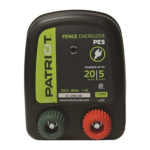 Patriot PE5 Electric Fence Energizer, 0.20 Joule