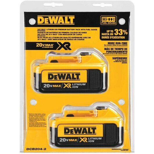 DeWALT 20V MAX XR Battery, 2-Pk
