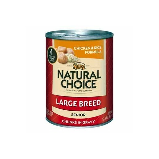 Nutro Natural Choice Large Breed Senior Chicken & Brown Rice Wet Dog Food, 12.5-Oz Can