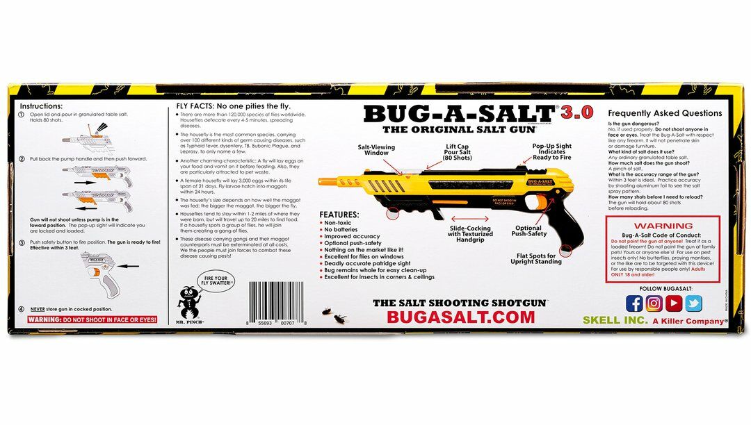 Yellow 3.0 Bug-A-Salt Gun