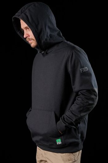 Men's WF-1 Bonded Membrane Fleece Hoodie in Black - Shirts | FXD | Coastal  Country