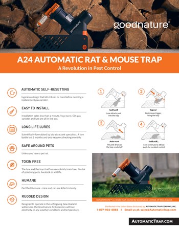 Home Trapping Kit Goodnature A24 Rat & Mouse Trap