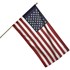 American Flag Kit 2.5-Ft x 4-Ft Flag with 5-Ft Wood Pole and Bracket