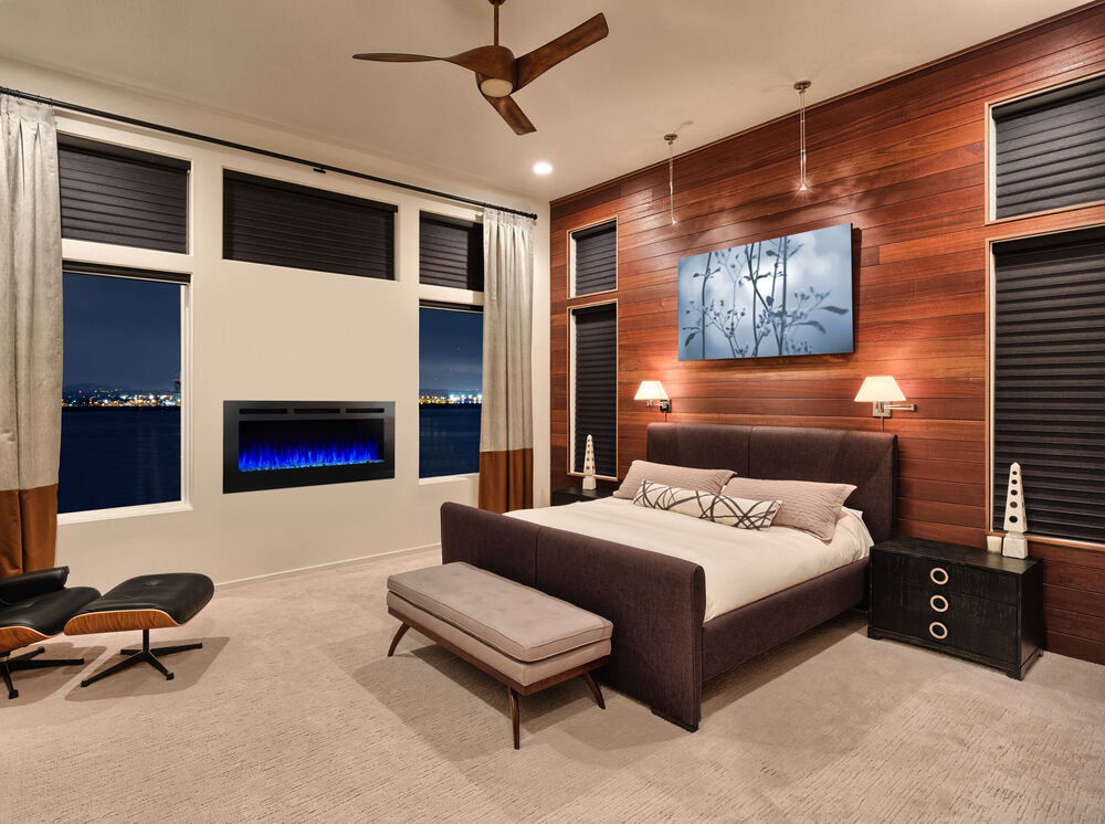 SimpliFire Allusion 60 Electric Fireplace in Black