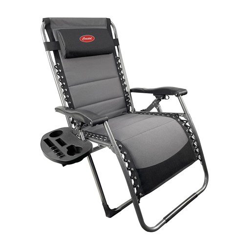 Coastal Outdoors XL Padded Zero Gravity Chair in Grey
