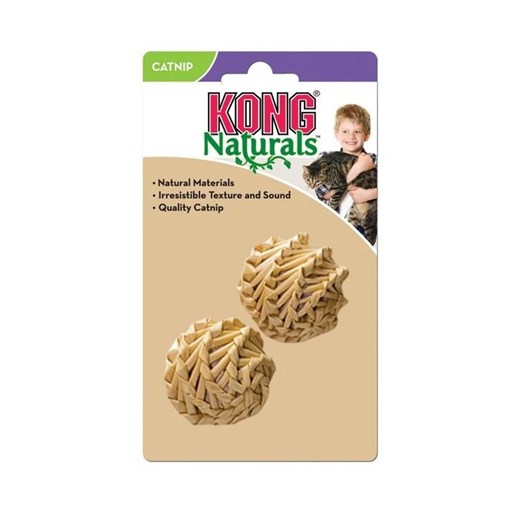 Kong® Naturals Straw Ball Cat Toy, 2 Pack, Beige