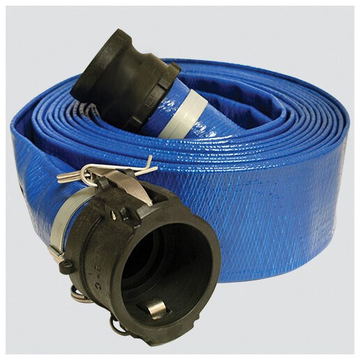 2-In x 50-Ft Standard-Duty PVC Layflat Discharge Hose Assembly