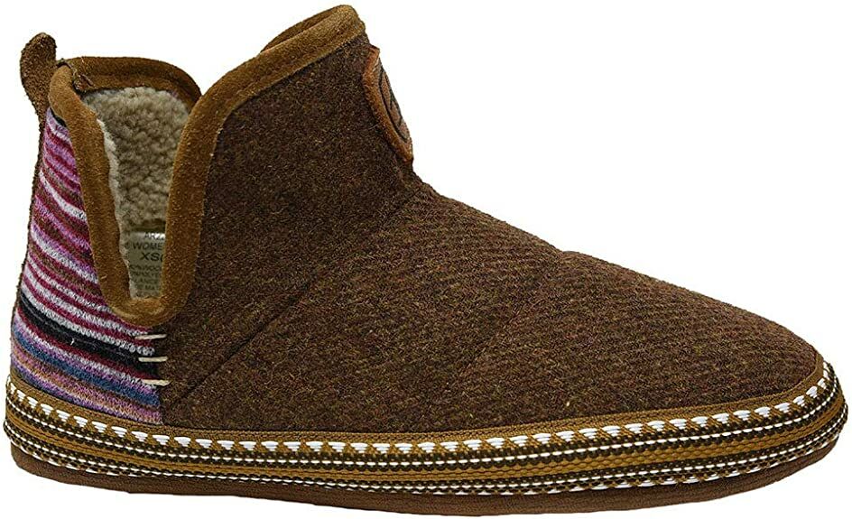 Women's Bootie Slipper In Denim Stripe