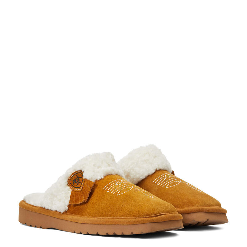 Women's Jackie Square Toe Slipper In Chestnut