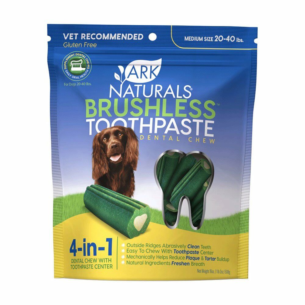 Ark Naturals® Brushless™ Toothpaste Dog Dental Chew Medium, 18-Oz