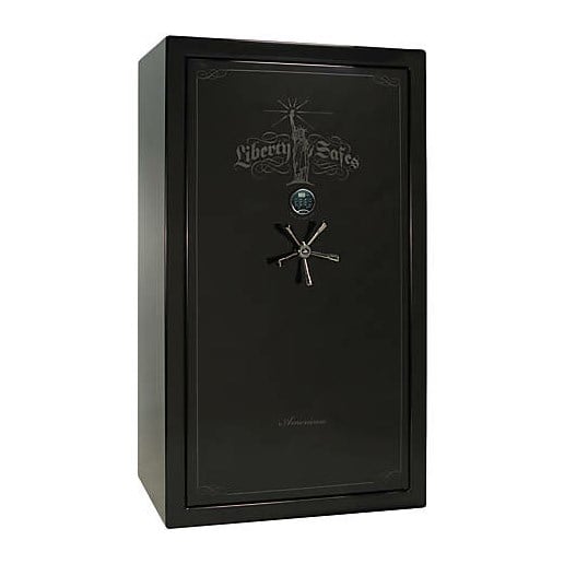 Liberty Safes American 50 Gun Safe with E-Lock in Gloss Black
