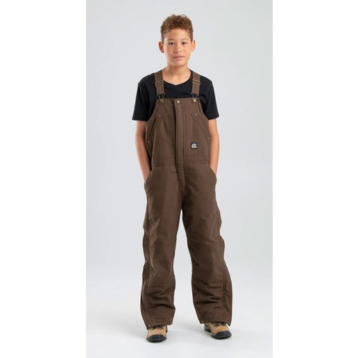 Youth Softstone Insulated Bib Overall in Bark