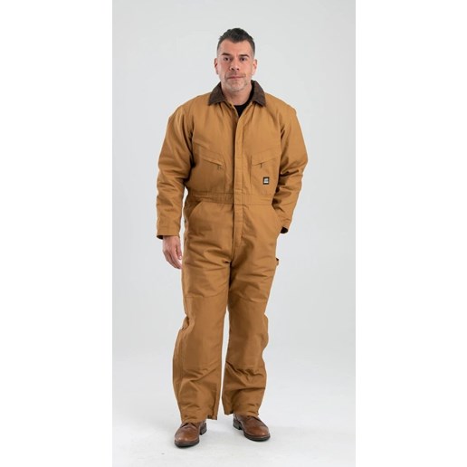 Men's Heritage Duck Insulated Coverall in Brown Duck