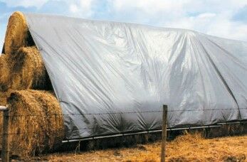 15-Ft x 54-Ft Silver & Black Heavy Duty Bale Stack Cover