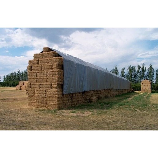 15-Ft x 54-Ft Silver & Black Heavy Duty Bale Stack Cover