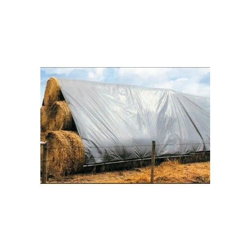 20-Ft x 48-Ft Silver & Black Heavy Duty Bale Stack Cover