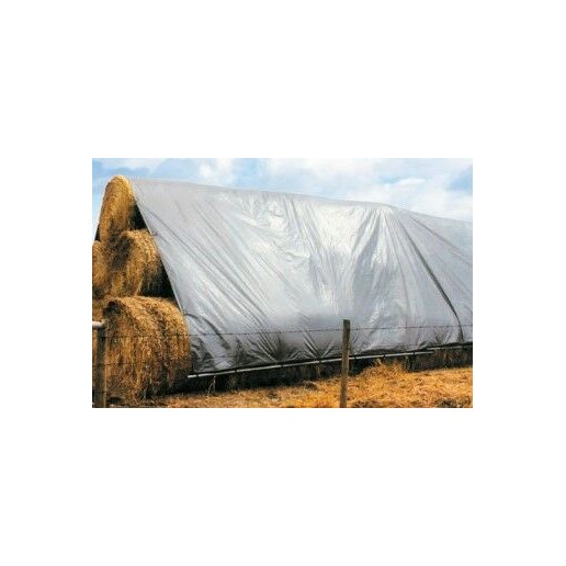 25-Ft x 33-Ft Silver & Black Heavy Duty Bale Stack Cover