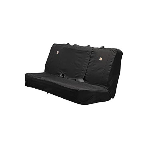 Carhartt Universal Fitted Nylon Duck Full-Size Bench Seat Cover in Black