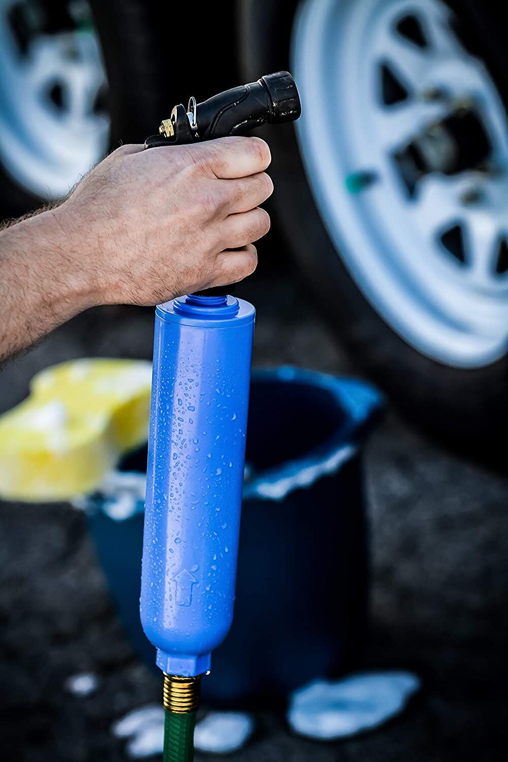 Camco TastePure RV Water Filter with Flexible Hose Protector