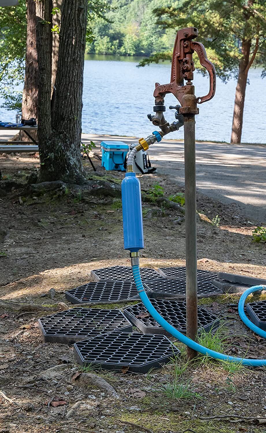 Camco TastePure RV Water Filter with Flexible Hose Protector