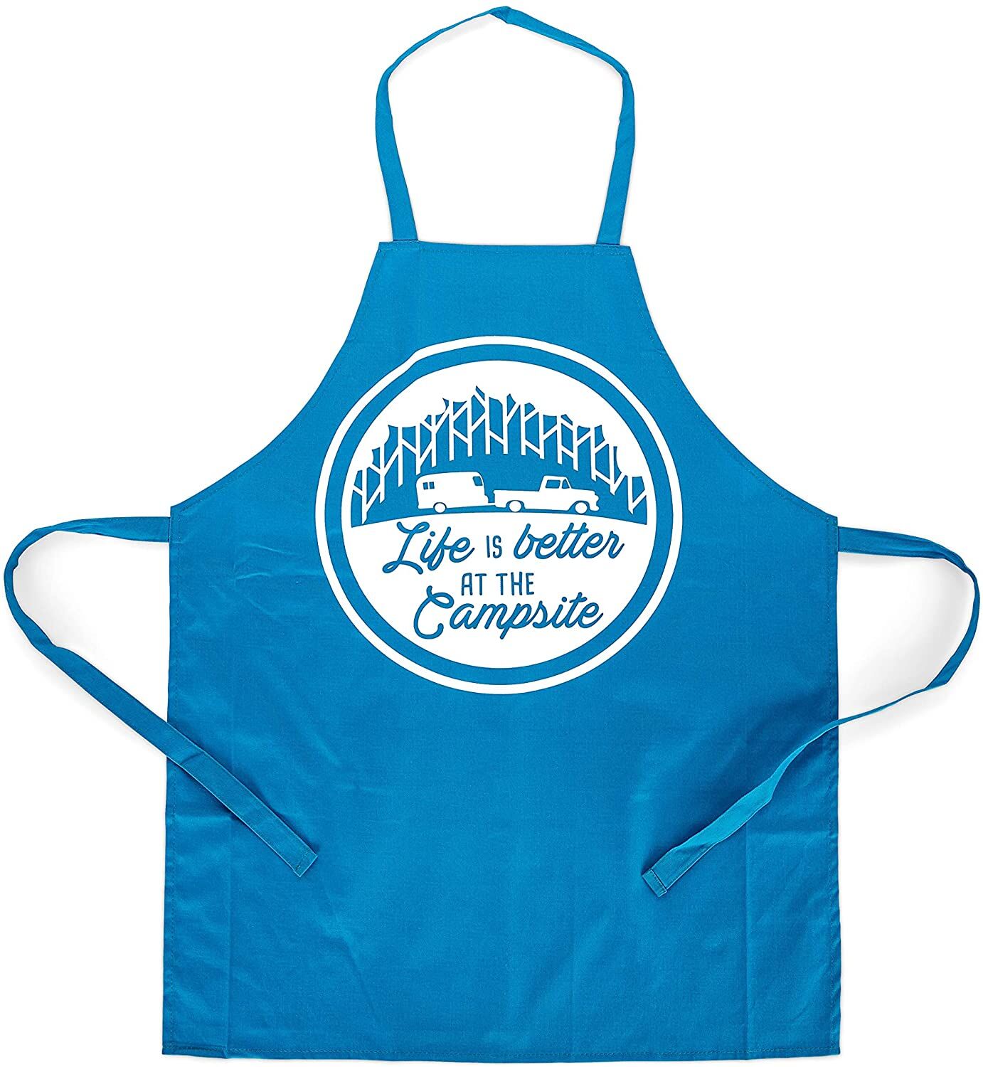 "Life is Better at the Campsite" Apron in Blue