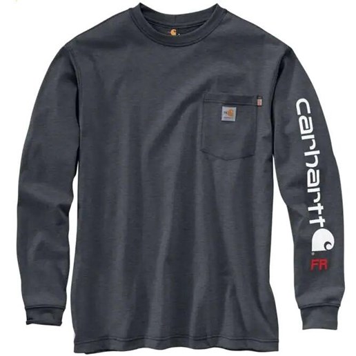 Men's Force® Fire-Resistant Long-Sleeve T-Shirt in Granite Heather