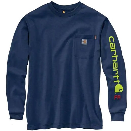 Men's Force®  Fire-Resistant Long-Sleeve T-Shirt in Dark Blue