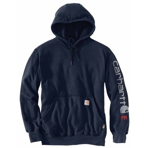Men's Force® Midweight Hooded Graphic Sweatshirt in Navy
