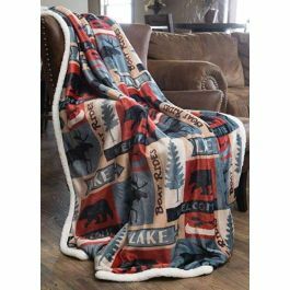 54-In x 68-In Lake House Plush Sherpa Throw