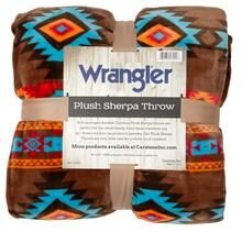 54-In x 68-In Wrangler Southwest Horizon Plush Sherpa Throw
