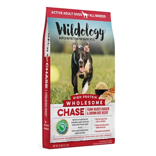 Wildology Chase High Protein Chicken & Rice Adult Dry Dog Food, 30-Lb Bag 