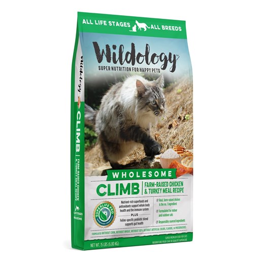 Wildology Climb Chicken & Turkey All Life Stages Dry Cat Food, 15-Lb Bag