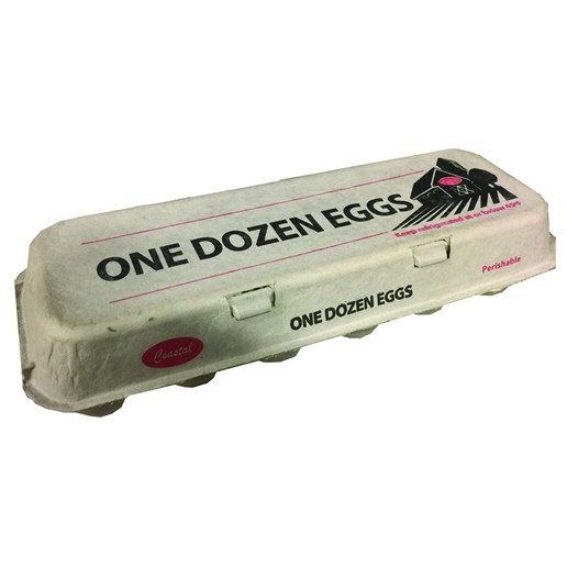 Coastal One Dozen Flattop Egg Carton