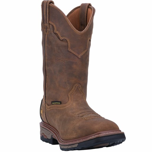 Men's Blayde Square Toe Waterproof Western Boot in Saddle Tan