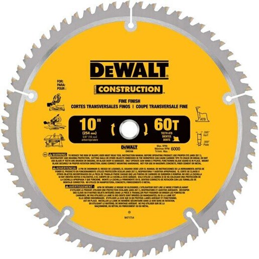 DeWALT 10-In Construction Miter/Table Saw Blade