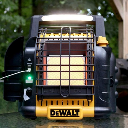 DeWALT 12,000 BTU Cordless Portable Propane Radiant Heater at