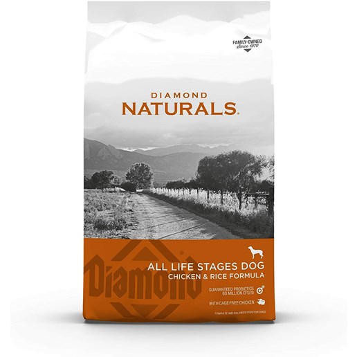 Diamond Naturals Chicken & Rice All Life Stages Dog Food, 40-Lb Bag