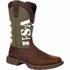 Men's Rebel USA Print Western Boot in Army Green